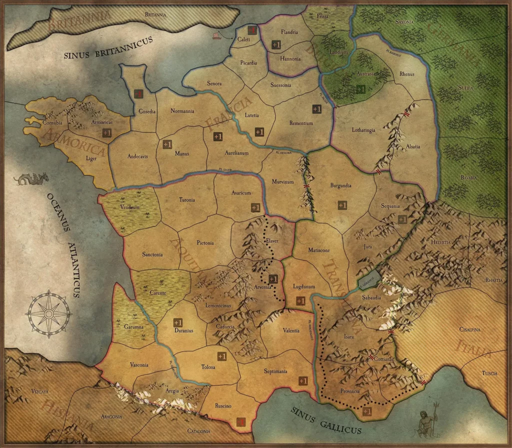 Invasions Series - Gallia - Map